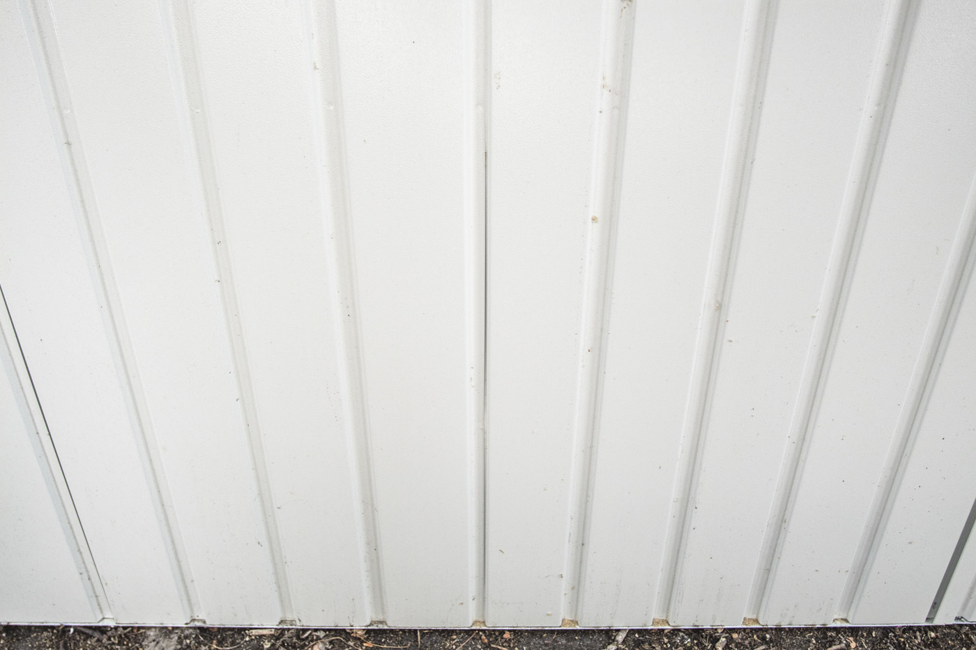 Fort Vertical Rib Side Hinged Garage Doors in White