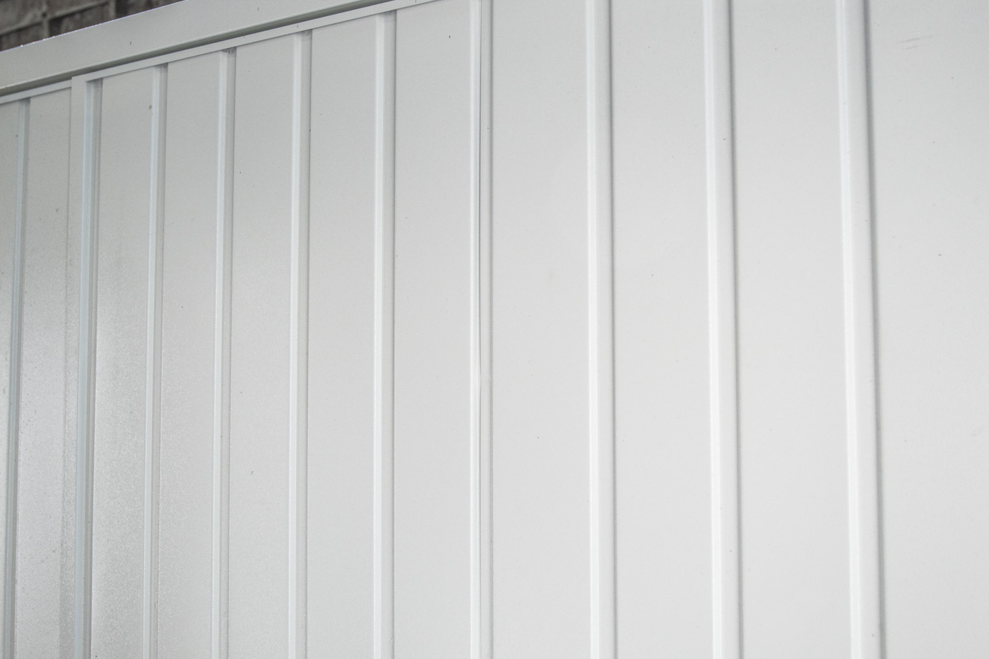 Fort Vertical Rib Side Hinged Garage Doors in White