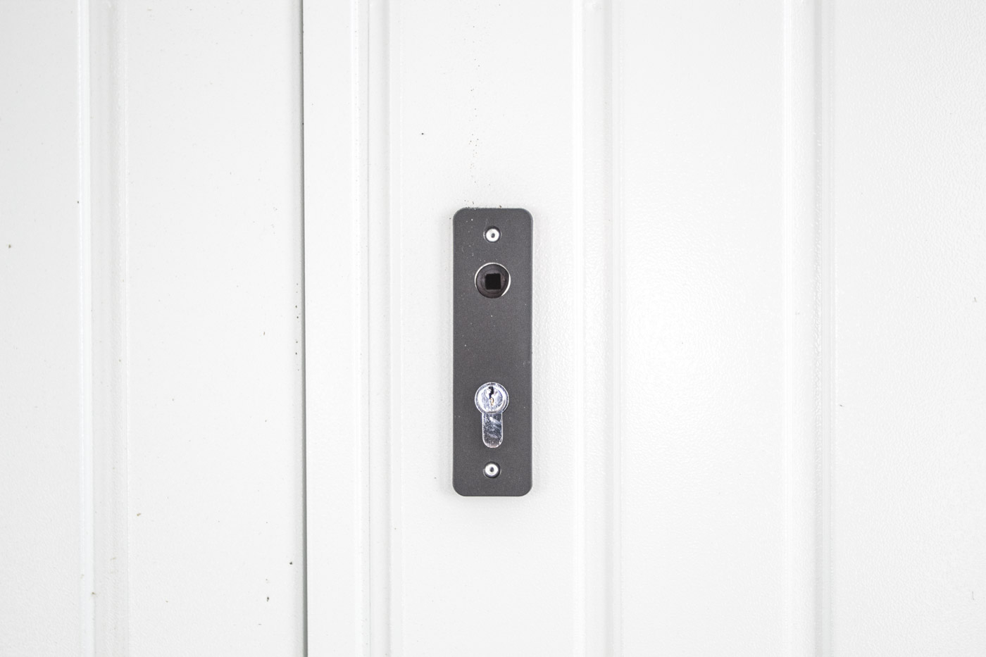 Fort Vertical Rib Side Hinged Garage Doors in White