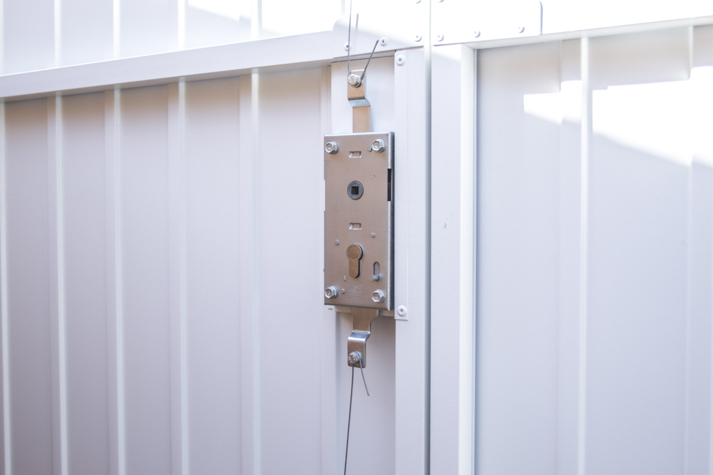 Fort Vertical Rib Side Hinged Garage Doors in White