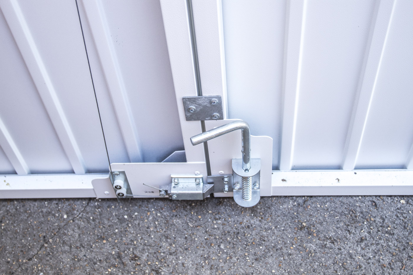 Fort Vertical Rib Side Hinged Garage Doors in White