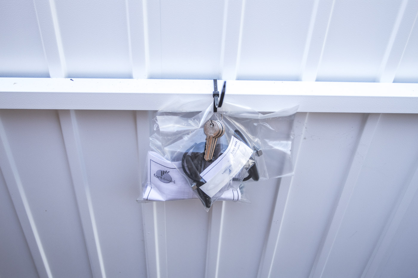 Fort Vertical Rib Side Hinged Garage Doors in White
